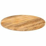 vidaXL Dessus de table Ø 70x2 5 cm rond bois de manguier massif