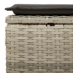 vidaXL Salon de jardin 6 Pièces avec coussins gris clair résine tressée