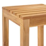 vidaXL Tabouret de bar 2 Pièces Naturel Bois de teck massif
