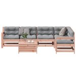 vidaXL Salon de jardin 7 Pièces avec coussins bois massif douglas