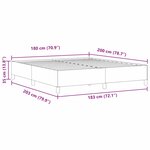 vidaXL Cadre de lit Gris clair 180 x 200 cm Tissu en velours côtelé