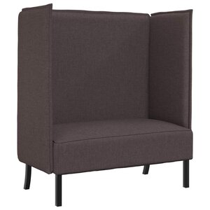 vidaXL Canapé à Haut Dossier 101cm Marron foncé tissu