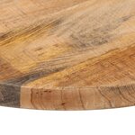 vidaXL Dessus de table Ø 50x2 5 cm rond bois massif de manguier brut