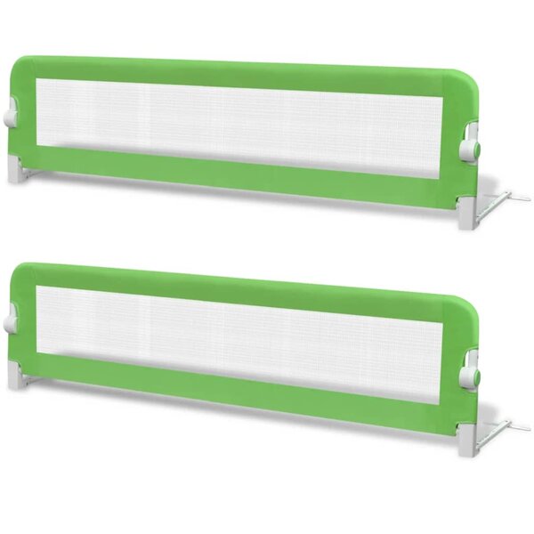 vidaXL Barrière de lit de sécurité pour tout-petits 2Pièces Vert 150x42cm