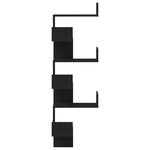 Étagère d'angle vidaXL Bois noir 45x45x147 cm en bois d'ingénierie