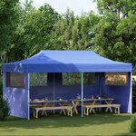 vidaXL Tente de réception pliable bleue 3 x 6 m