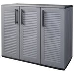 vidaXL Armoire de rangement de jardin Gris et noir 102x37x84 cm PP