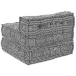 vidaXL Pouf Modulable Gris Clair 70x70x54 en Tissu