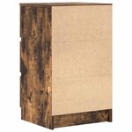vidaXL Tables de chevet avec 3 tiroirs 2 Pièces chêne fumé 39x35x65 cm