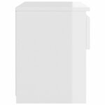 vidaXL Tables de chevet 2 Pièces Blanc brillant 40x30x39 cm Aggloméré