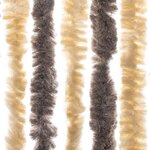 vidaXL Rideau anti-mouches marron foncé et beige 90x200 cm chenille