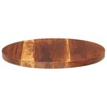vidaXL Dessus de table bois massif d'acacia rond 25-27 mm 40 cm