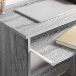 vidaXL Bureau avec Rangement Sonoma gris 120.5 x 44 x 88.5 cm