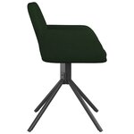 vidaXL Chaises pivotantes à manger lot de 2 Vert foncé Velours