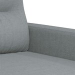 vidaXL Canapé à 3 places Gris clair 180 cm Tissu