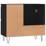 vidaXL Armoire de salle de bain noir 65x33x60 cm bois d'ingénierie