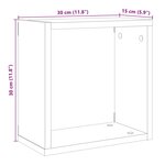 vidaXL Étagères cube murales 2 Pièces vieux bois 30x15x30 cm