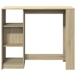 vidaXL Table de bar avec étagère chêne sonoma bois d'ingénierie