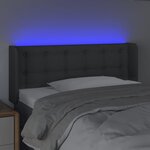 vidaXL Tête de lit à LED Gris foncé 83x16x78/88 cm Tissu