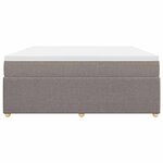 vidaXL Sommier à lattes de lit avec matelas Taupe 180x200 cm Tissu