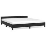 vidaXL Cadre de lit sans matelas noir 160x200 cm velours