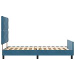 vidaXL Lit à ressorts avec tête de lit Bleu foncé 100 x 200 cm Velours