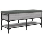 vidaXL Banc à chaussures sonoma gris 102x42x45 cm bois d'ingénierie