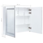 vidaXL Armoire de salle de bain à miroir LED 80x12 2x68 cm
