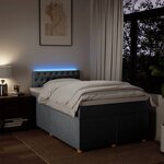 vidaXL Sommier à lattes de lit et matelas gris clair 120x190 cm tissu