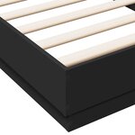 vidaXL Cadre de lit avec lumières LED noir 100x200 cm