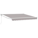 vidaXL Store Rétractable Automatique Gris 350x250 cm