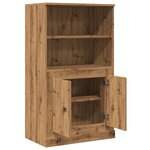 vidaXL Buffet haut chêne artisanal 60x35 5x103 5 cm bois d'ingénierie