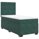 vidaXL Sommier à lattes de lit avec matelas Vert foncé 90x190 cm
