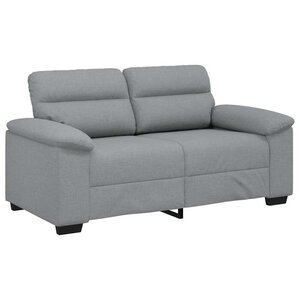 vidaXL Canapé à 2 places gris clair 160x81x84 cm tissu