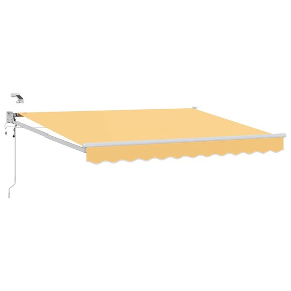 vidaXL Auvent rétractable électrique Sable 100  Polyester et Aluminium