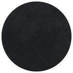 vidaXL Tapis HUARTE à poils courts doux et lavable noir Ø 100 cm