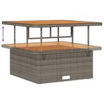 Ensemble de canapé de jardin de 13 pièces avec coussins gris poly rattan acacia