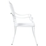Chaises de jardin vidaXL 2 Pièces en alu moulé blanc