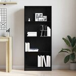 vidaXL Étagère Chêne noir 60 x 24 x 143 cm Bois d'ingénierie