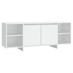 vidaXL Meuble TV blanc 130x35x50 cm bois d'ingénierie
