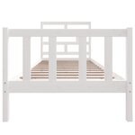 vidaXL Cadre de lit sans matelas blanc bois massif 90x200 cm