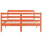 vidaXL Cadre de lit sans matelas cire marron 135x190cm bois pin massif