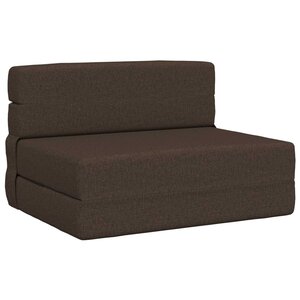 vidaXL Canapé-lit pliable Taupe 100 x 80 x 60 cm Tissu