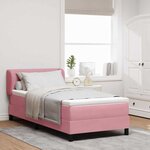 vidaXL Lit à ressorts avec matelas gris foncé 80x200 cm en velours