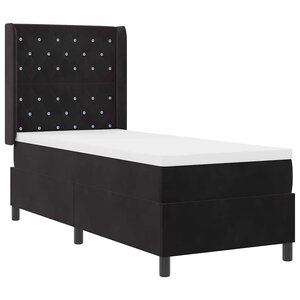 vidaXL Lit à ressorts avec tête de lit Noir 80 x 200 cm Velours