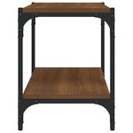 vidaXL Meuble TV Chêne marron 60x33x41 cm Bois d'ingénierie et acier