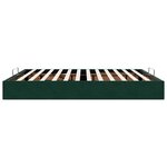 vidaXL Cadre de lit ottoman sans matelas vert foncé 200x200 cm velours