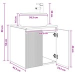 vidaXL Vanité de lavabo mural Sonoma gris 49 5 x 44 5 x 66 cm