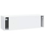 vidaXL Meuble TV mural 98 x 31 x 30 cm Blanc Bois d'ingénierie