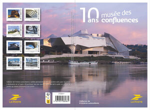 Collector 8 timbres - 10 ans du Musée des confluences - Lettre Verte